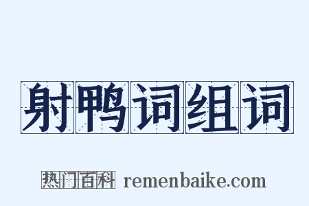 射鸭词组词是什么意思的图片